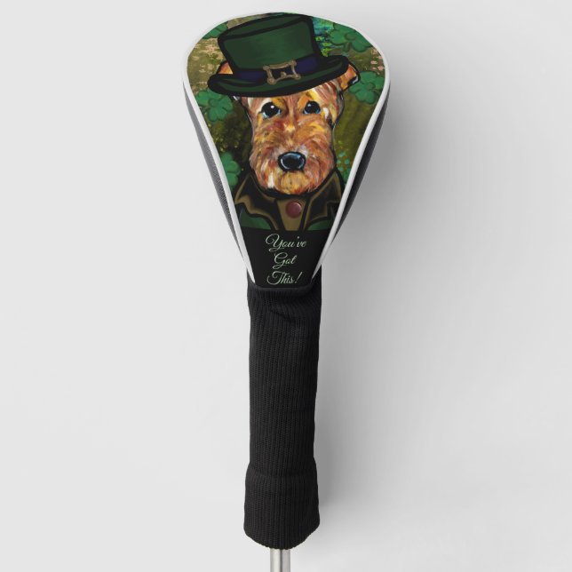 FUNDA PARA PALO DE GOLF TERRIER AIREDALE   (Anverso)