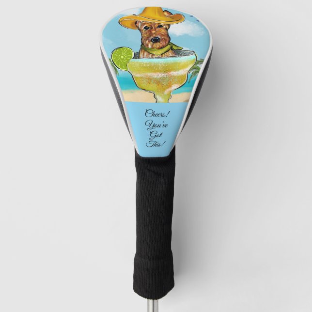 FUNDA PARA PALO DE GOLF TERRIER AIREDALE   (Anverso)