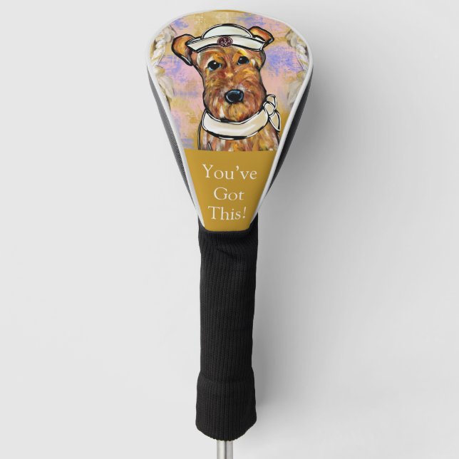 FUNDA PARA PALO DE GOLF TERRIER AIREDALE   (Anverso)