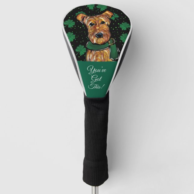 FUNDA PARA PALO DE GOLF TERRIER AIREDALE   (Anverso)