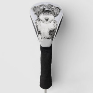 Funda Para Palo De Golf Terrier tibetano que pinta - arte original lindo