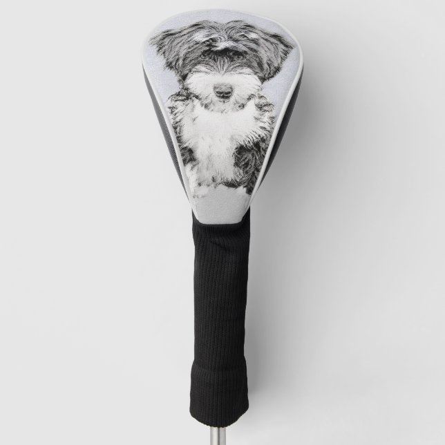 Funda Para Palo De Golf Terrier tibetano que pinta - arte original lindo (Anverso)