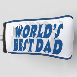 Funda Para Palo De Golf Texto de 3 d de azul marino de Best Dad