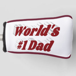 Funda Para Palo De Golf Texto de papá burgundy