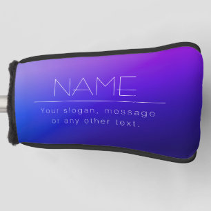 Funda Para Palo De Golf Texto editable elegante y color púrpura moderno