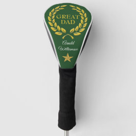 Funda Para Palo De Golf texto PADRE GRANDE Corona de Victoria y Estrella p