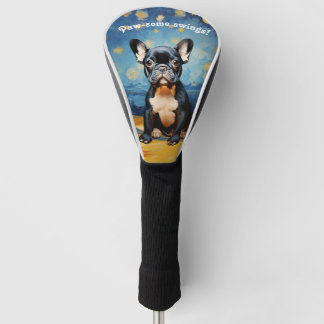Funda Para Palo De Golf 🐕 texto personalizado, cachorro francés