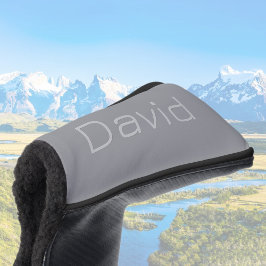 Funda Para Palo De Golf Texto simple de 3 dimensiones | Gris