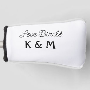 Funda Para Palo De Golf texto simple mínimo agregue el nombre pájaros de a
