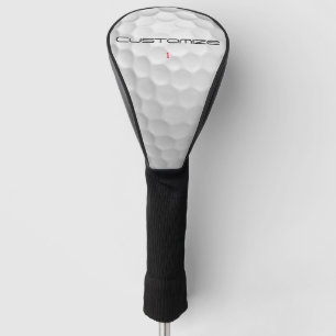 Funda Para Palo De Golf Textura de pelota de golf blanca con hoyuelos Nomb