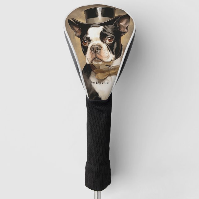 Funda Para Palo De Golf The Boston Terrier Dog 001 - Odessa Leyendecker (Anverso)