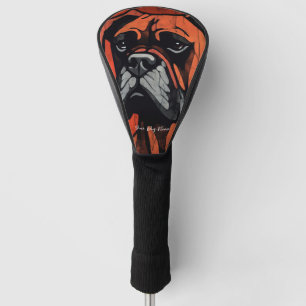 Funda Para Palo De Golf The Boxer Dog, Red and Black 003 - Ulises Dallaire