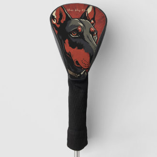 Funda Para Palo De Golf The Doberman Dog, Red and Black 2001 - Ulises Dall