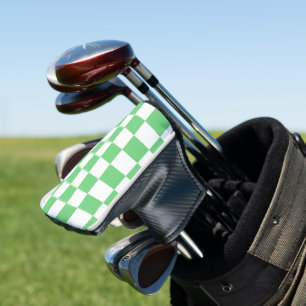 Funda Para Palo De Golf Tile Y2K del tablero de ajedrez verde retro