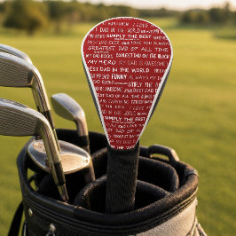 Funda Para Palo De Golf Tipografía de patrón de regalo del Día del Padre R