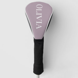 Funda Para Palo De Golf Tipografía moderna personalizada Dusty Lavender