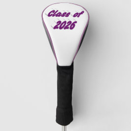 Funda Para Palo De Golf Tipografía púrpura de la promoción de 2026 para gr