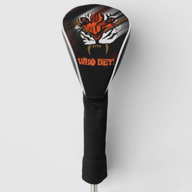 Funda Para Palo De Golf TIRA naranja Y NEGRA     (Anverso)