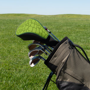 Funda Para Palo De Golf Tiras de cocodrilo verde Patrón de piel animal sal