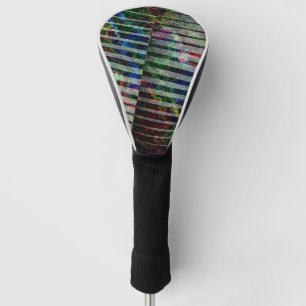 Funda Para Palo De Golf Tiras raras y arañazos de colores, con recorte