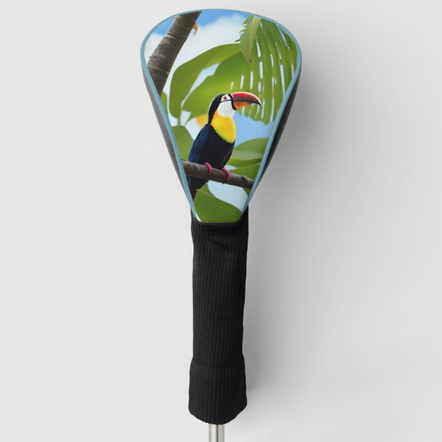 Funda Para Palo De Golf Tocan tropical en un árbol (Anverso)