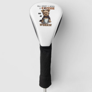 Funda Para Palo De Golf Todo Lo Que Necesito Es Café Y Mi Yorkie