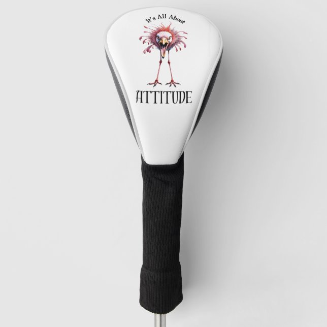Funda Para Palo De Golf Todo sobre Actitude Funny Flamingo (Anverso)
