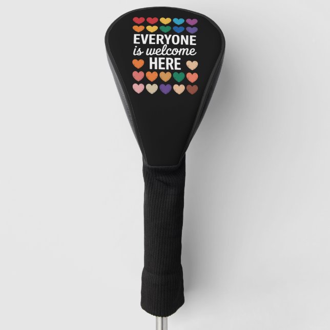 Funda Para Palo De Golf Todos son bienvenidos aquí LGBTQ (Anverso)