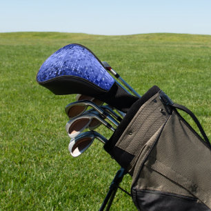 Funda Para Palo De Golf Tonos azules disco espejos cuadrados y chispas