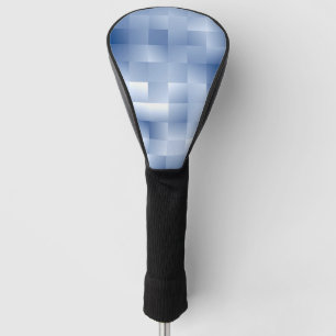 Funda Para Palo De Golf Tonos Azules Soñadores en un Patrón Cuadrado