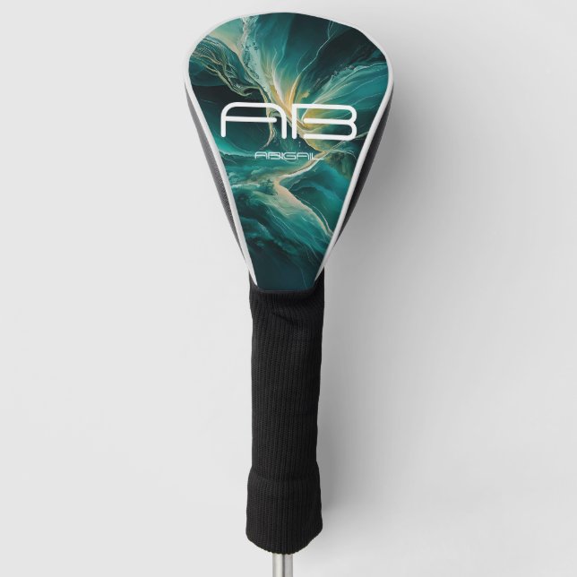 Funda Para Palo De Golf Tonos azules: Sueños oceánicos personalizables (Anverso)