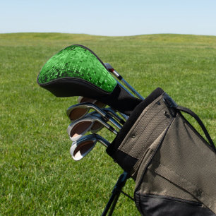 Funda Para Palo De Golf Tonos verdes disco espejo cuadrados y chispas