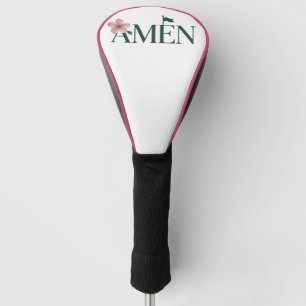Funda Para Palo De Golf Torneo de Golf Amen Pink Fiesta de Cumpleaños Chic