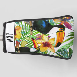 Funda Para Palo De Golf Toucans tropical y de moda moderno floral exótico