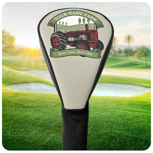 Funda Para Palo De Golf Tractor Personalizado Antiguo Granjero Campestre