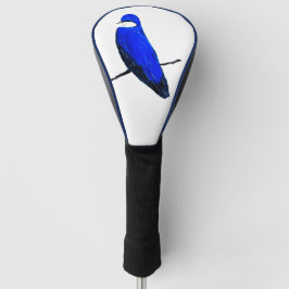Funda Para Palo De Golf Tragar de pájaros azules artesanales
