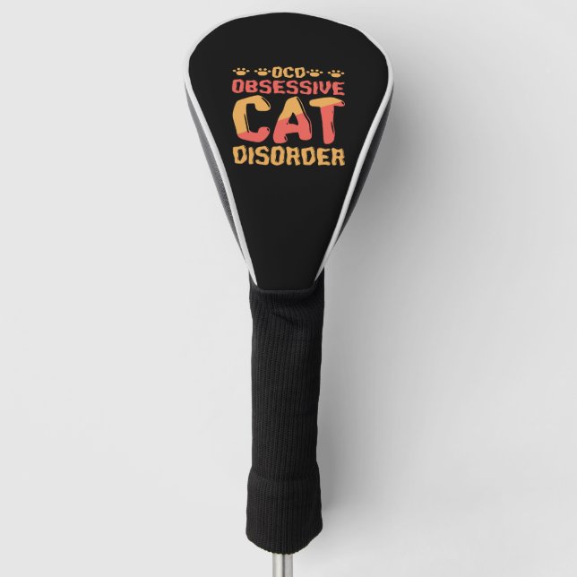 Funda Para Palo De Golf Trastorno obsesivo del gato (Anverso)