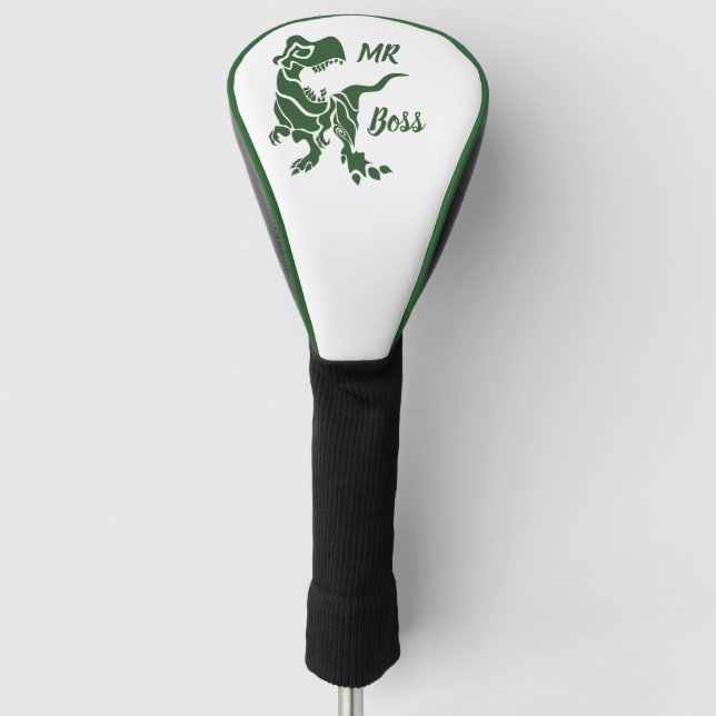 Funda Para Palo De Golf Trex verde al jefe Dino (Anverso)