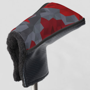 Funda Para Palo De Golf Triángulos rojos dispuestos al azar.