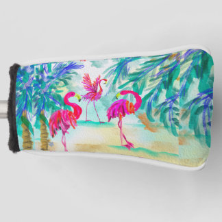 Funda Para Palo De Golf Trío de Flamingos bailando
