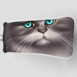 Funda Para Palo De Golf Triptych digital de gato persa altamente detallado