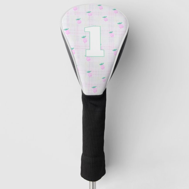 Funda Para Palo De Golf Tropical Pastel Pineapple Golf Head Cover (Anverso)