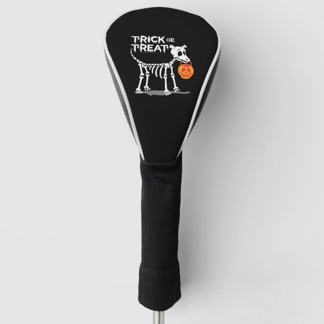 Funda Para Palo De Golf Truco O Trata Perro De Halloween (Anverso)