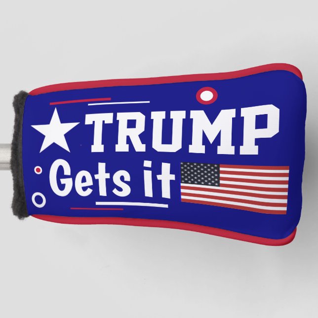 Funda Para Palo De Golf ¡Trump lo entiende! azul (Anverso)