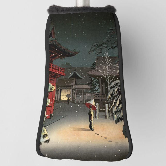 Funda Para Palo De Golf Tsuchiya Koitsu - Nieve en el santuario de Nezu (Girar 90)