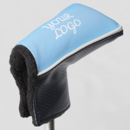 Funda Para Palo De Golf Tu Logo & Moderno Simple Ombre | Azul Claro