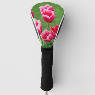 Funda Para Palo De Golf Tulipanes escarlatas lindos en el jardín
