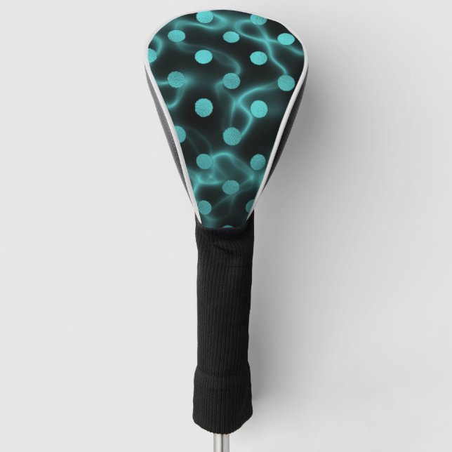 Funda para palo de golf turquesa con negro (Anverso)