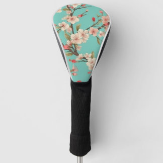Funda Para Palo De Golf Turquoise Cherry Blossom Golf Head Cover