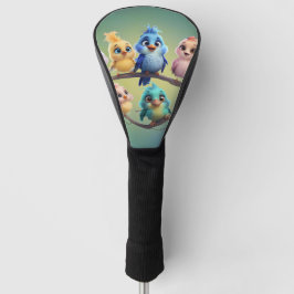 Funda Para Palo De Golf Un bonito desfile de pájaros personalizados en col